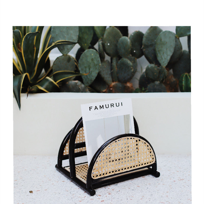 Rattan Magazine Rack