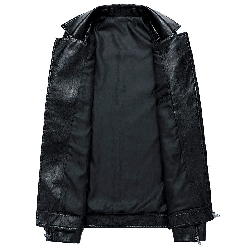 Men's PU Leather Jackets Leather Suits Thin Washable Leather Jackets