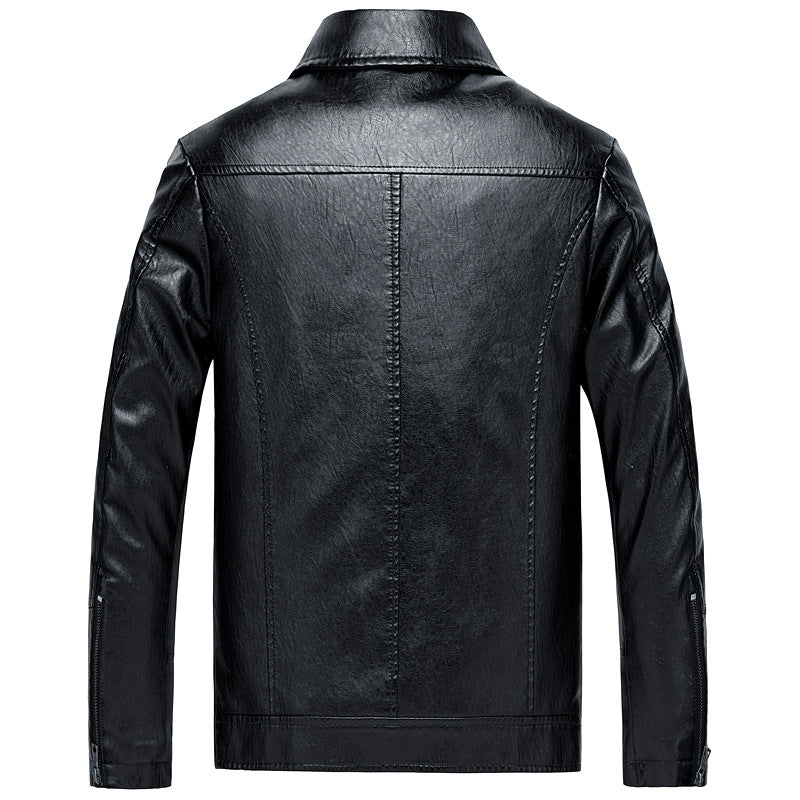Men's PU Leather Jackets Leather Suits Thin Washable Leather Jackets