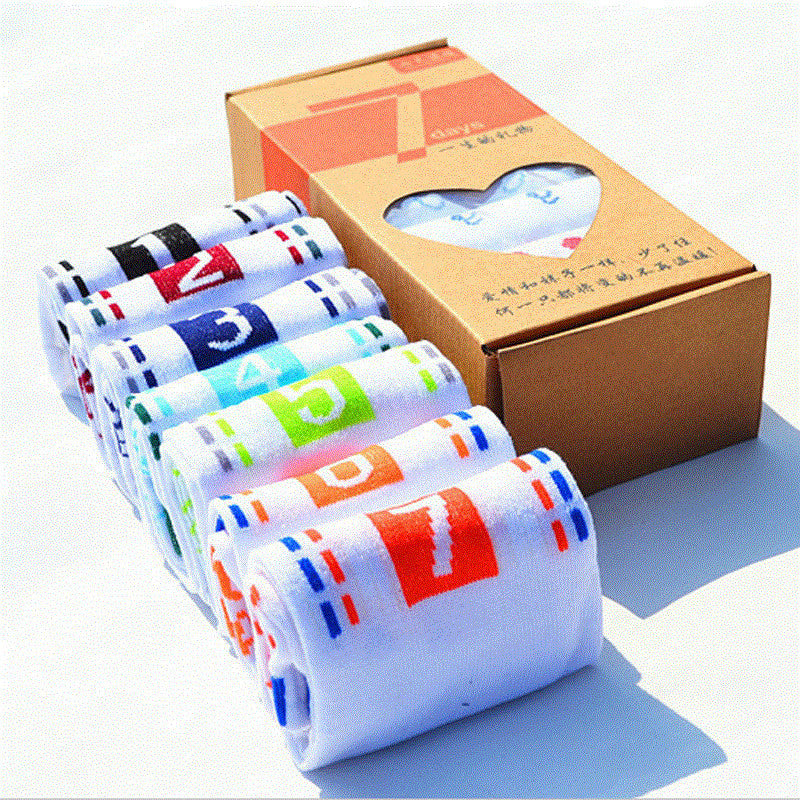 PolyCotton White Socks Star Socks 7 Days Socks Saor Style