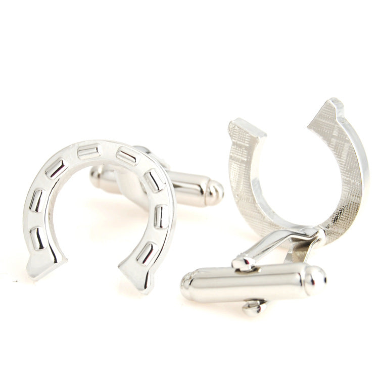 Black Oval Marking Cufflinks Metallic Enamel Cufflinks Men'S Shirt Cufflinks Saor Style
