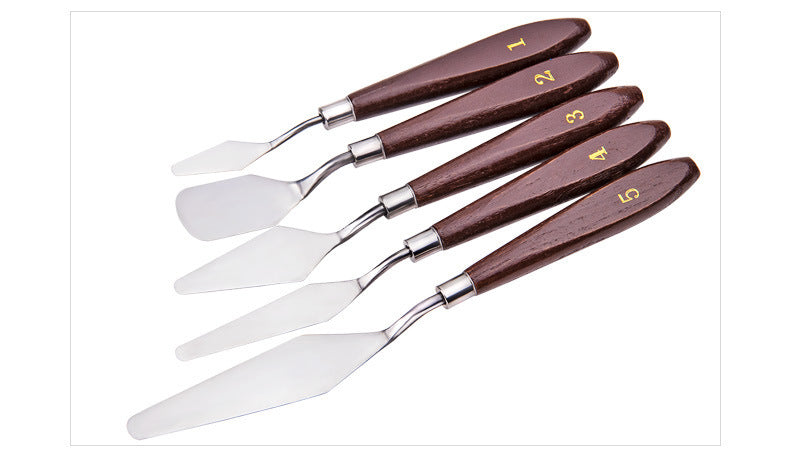 Fine Art Oil Painting Scraper Paint Spatula Stainless Steel Paint Picking Knife 5 Piece Set GND Products
