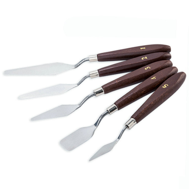 Fine Art Oil Painting Scraper Paint Spatula Stainless Steel Paint Picking Knife 5 Piece Set GND Products