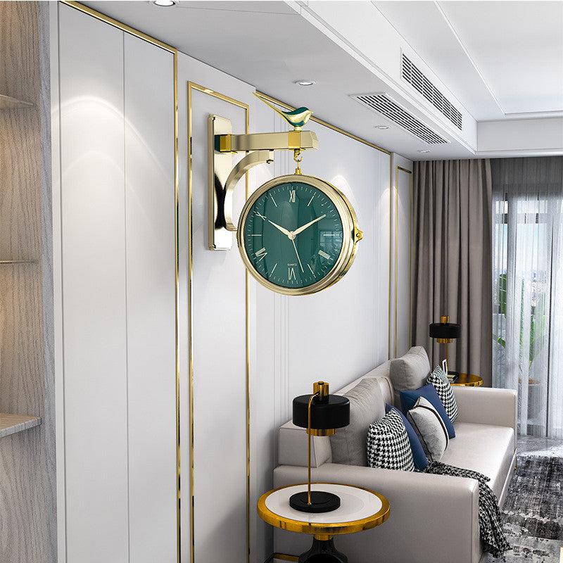 Nordic Creative Light Luxury Double-Sided Wall Clock GND Products