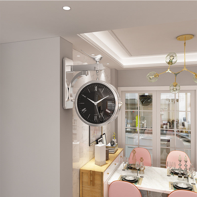 Nordic Creative Light Luxury Double-Sided Wall Clock GND Products