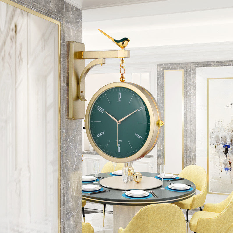 Nordic Creative Light Luxury Double-Sided Wall Clock GND Products