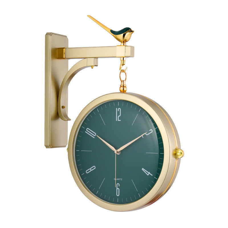 Nordic Creative Light Luxury Double-Sided Wall Clock GND Products