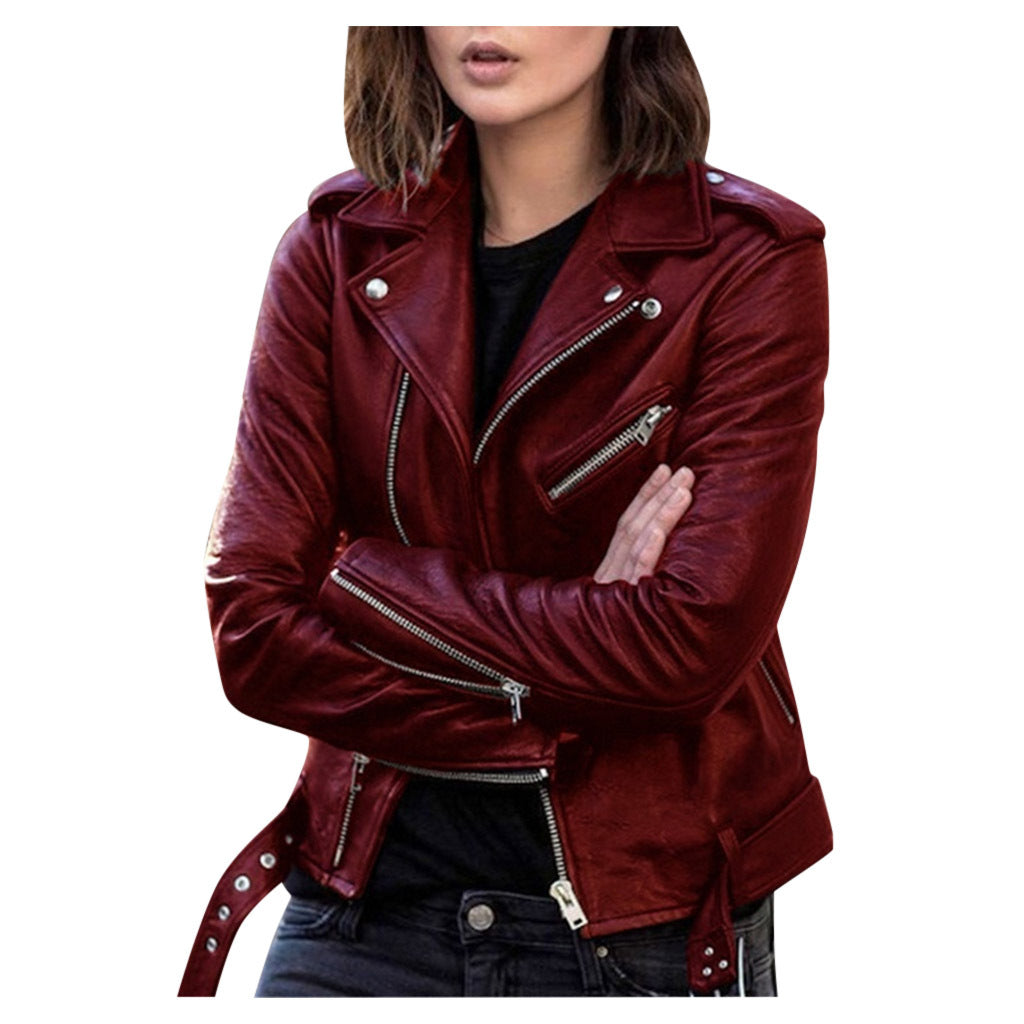 Zip leather jacket Saor Style
