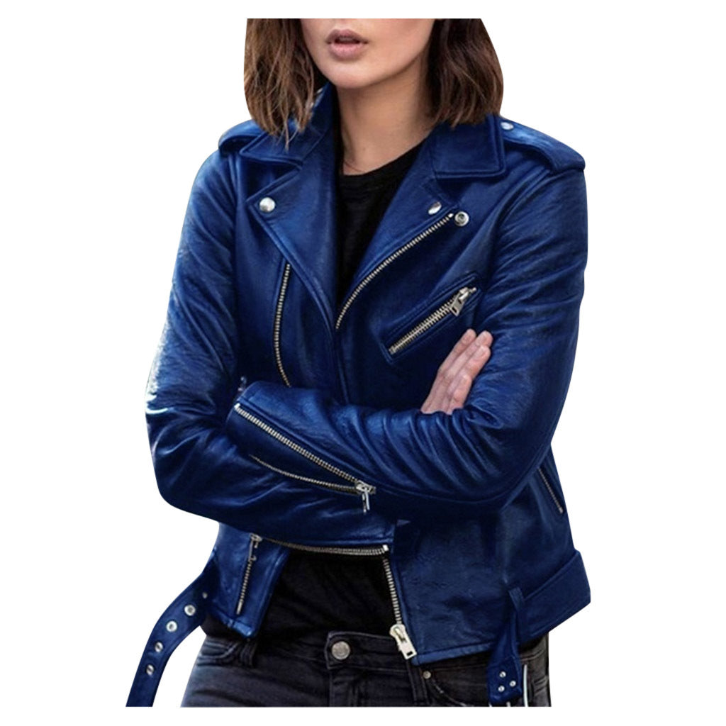 Zip leather jacket Saor Style