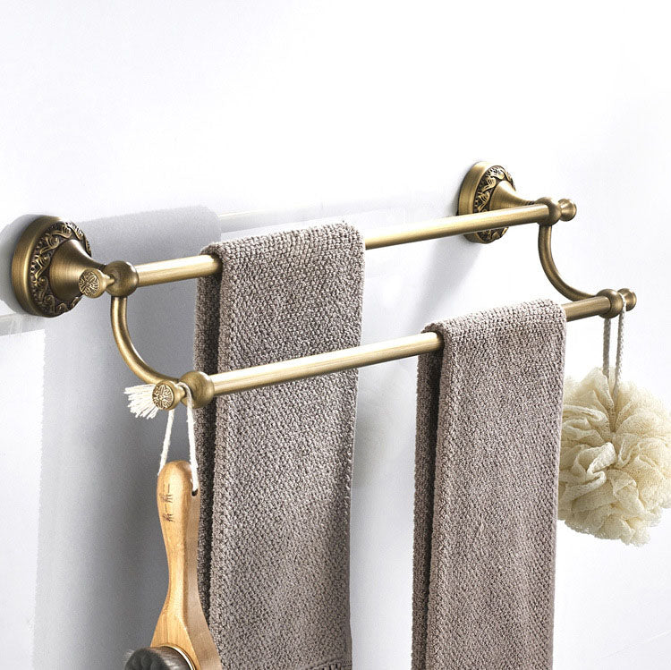 Towel Rack Bathroom Pendant Copper Material European Retro Antique Bathroom Towel Rack GND Products
