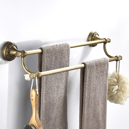 Towel Rack Bathroom Pendant Copper Material European Retro Antique Bathroom Towel Rack GND Products