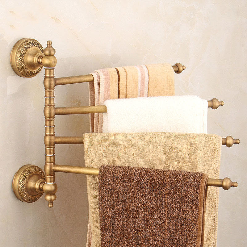 Towel Rack Bathroom Pendant Copper Material European Retro Antique Bathroom Towel Rack GND Products