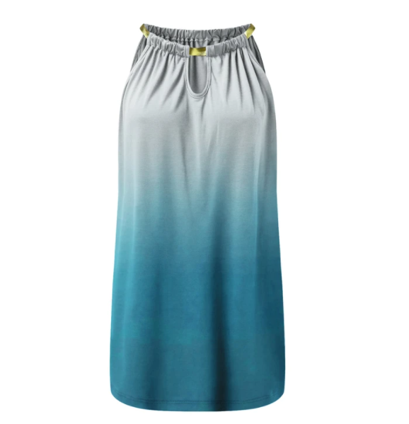 Gradient Printed Beach Dress Saor Style