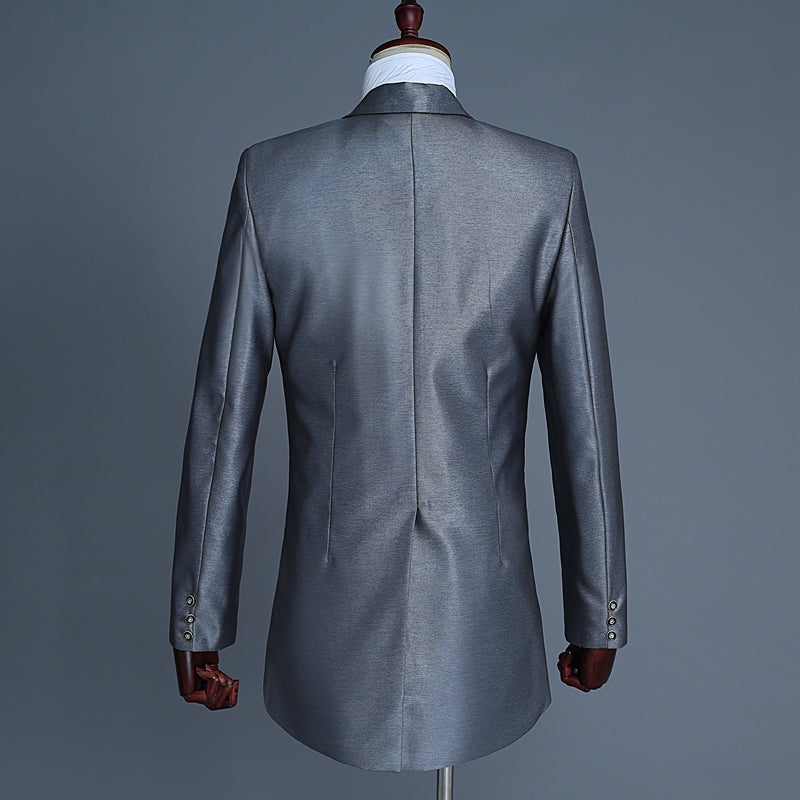 Male Dress Wedding Photo Groom Small Tuxedo Suit Suit Saor Style