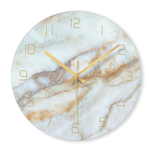 Glass Three-dimensional Marble Clock