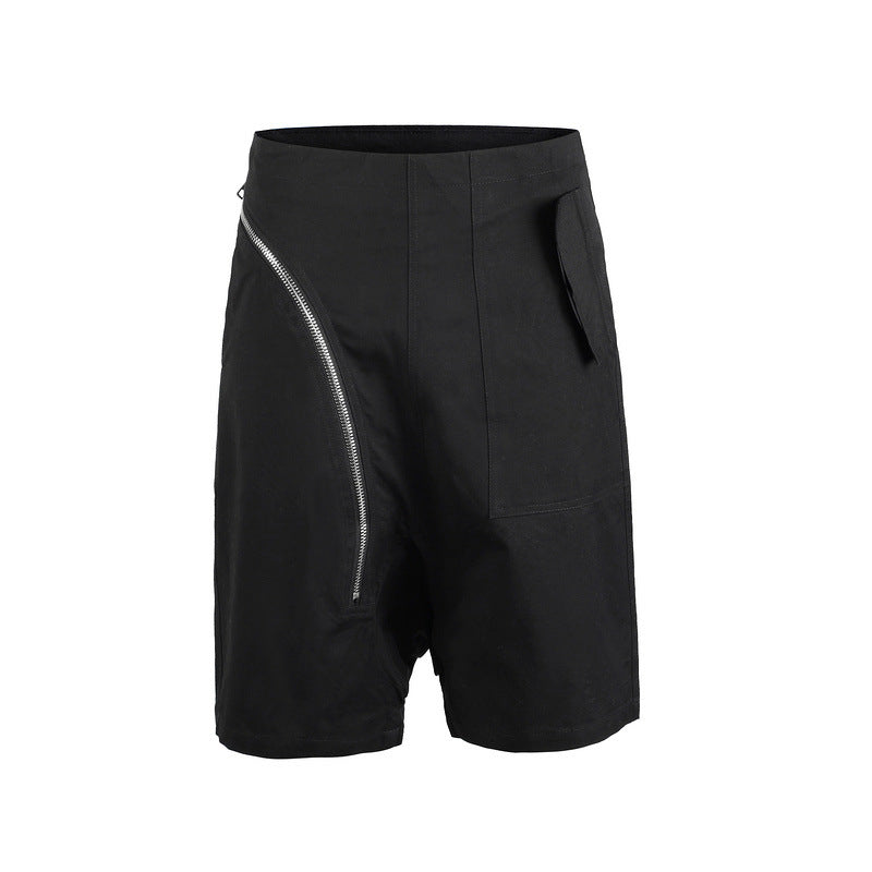 Classic big zipper shorts
