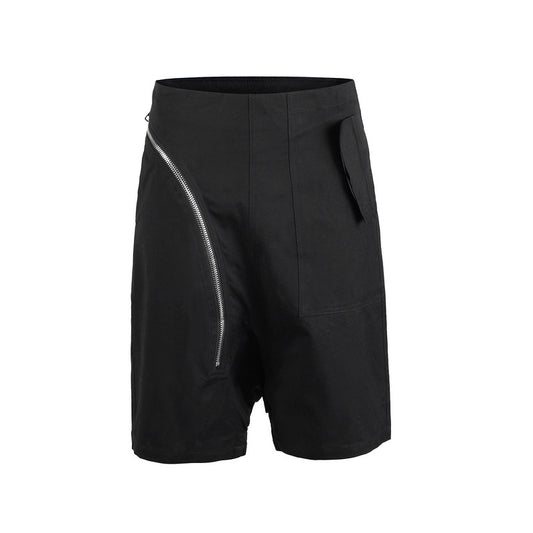 Classic big zipper shorts