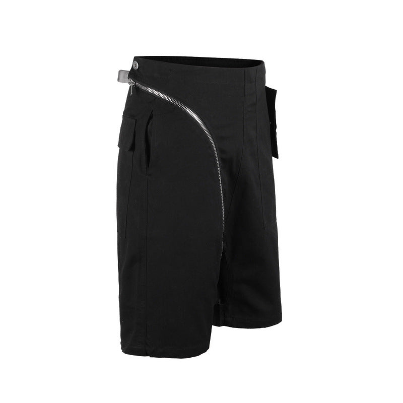 Classic big zipper shorts