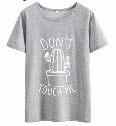 DON'T TOUGH ME Cactus T Shirt Women Casual Summer Tshirts Saor Style
