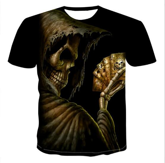 Mens Skull T shirts 3D t- shirts Saor Style