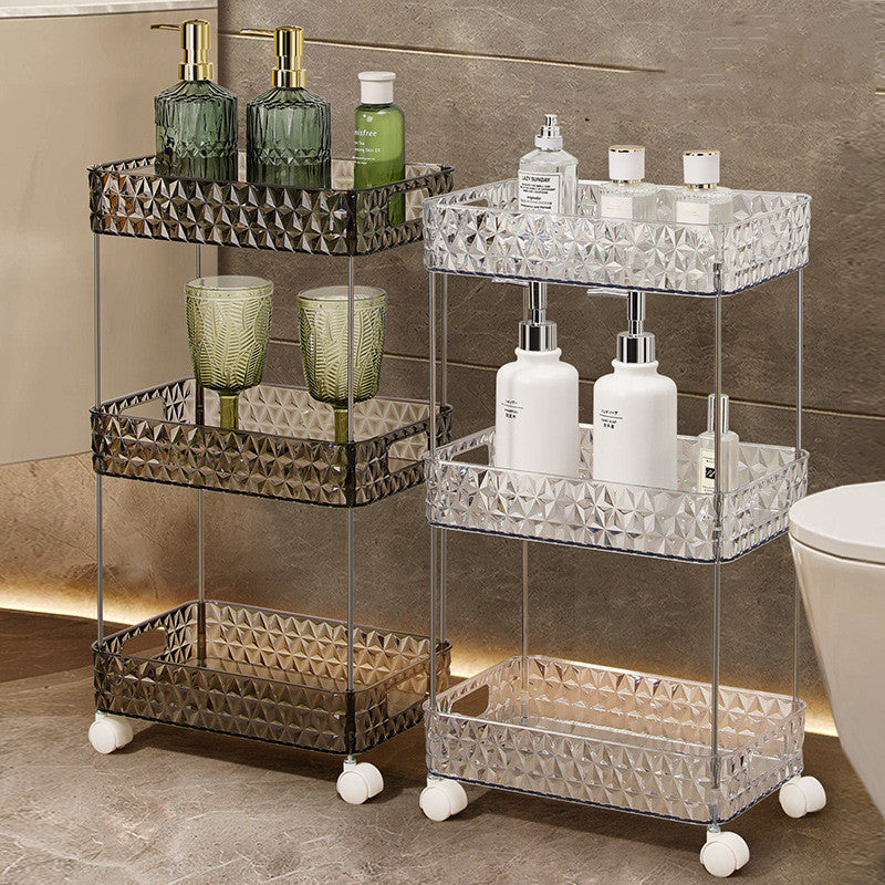 Light Luxury Bathroom Floor Trolley Mobile Toilet Gap Toilet Bathroom Cosmetics Storage Rack GND Products