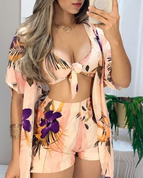 Flower plant beach three-piece Saor Style
