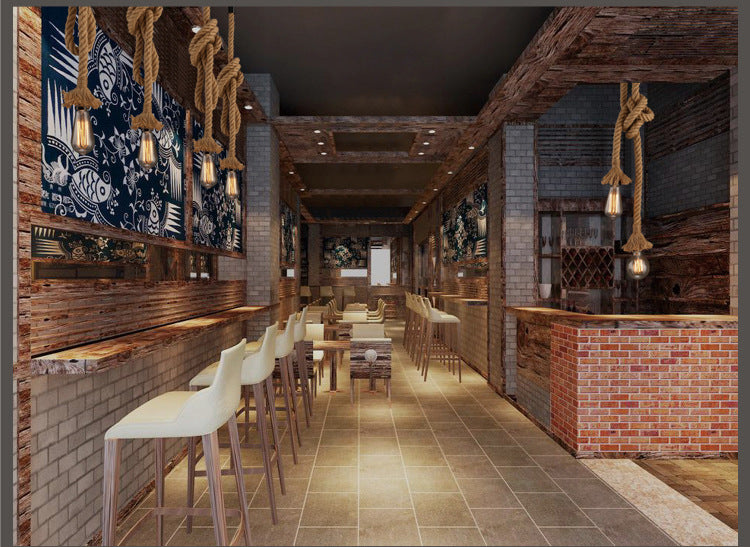 Coffee Shop Bar Hemp Rope Pendant Lamp GND Products