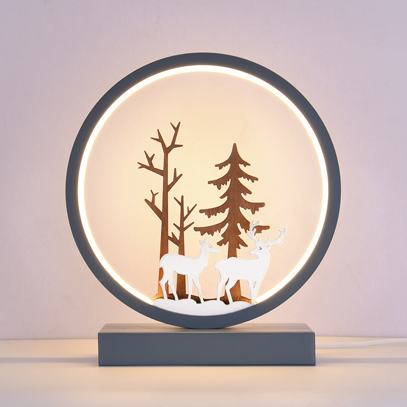Deer in the Forest led desk lamp