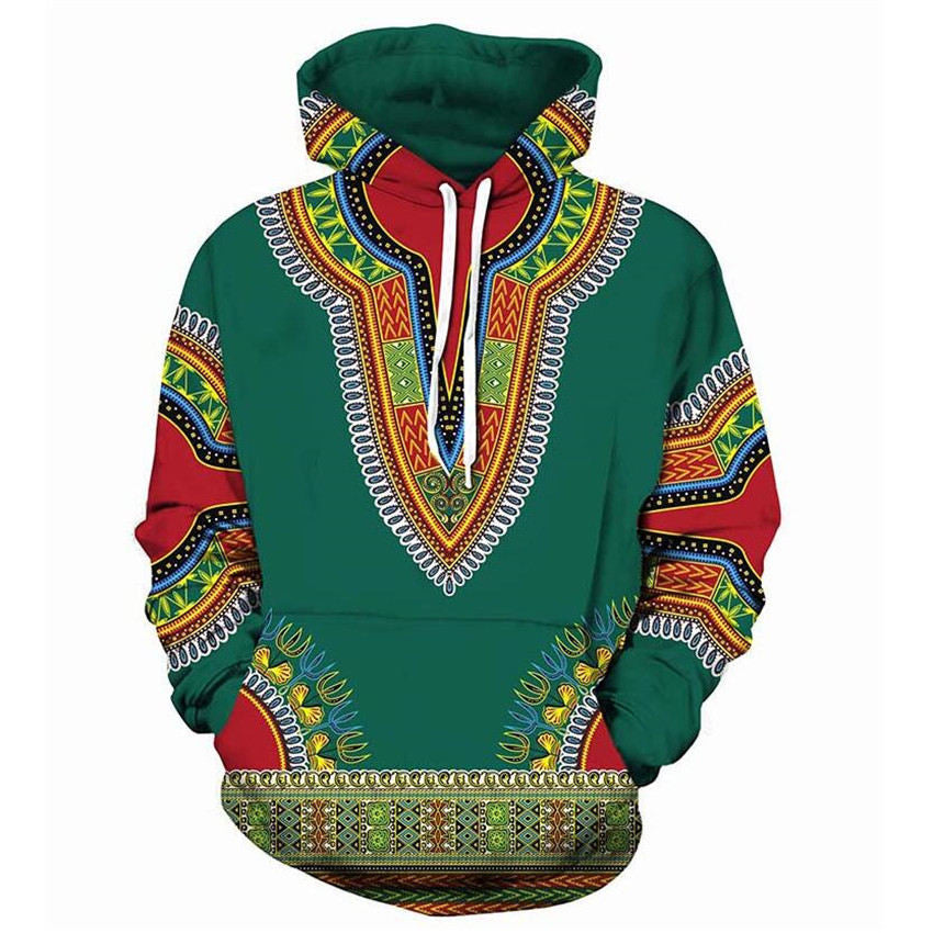 Men Hoodies Sweatshirts African folk-custom 3D Print Colourful