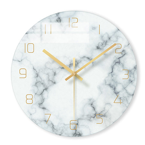 Glass Three-dimensional Marble Clock