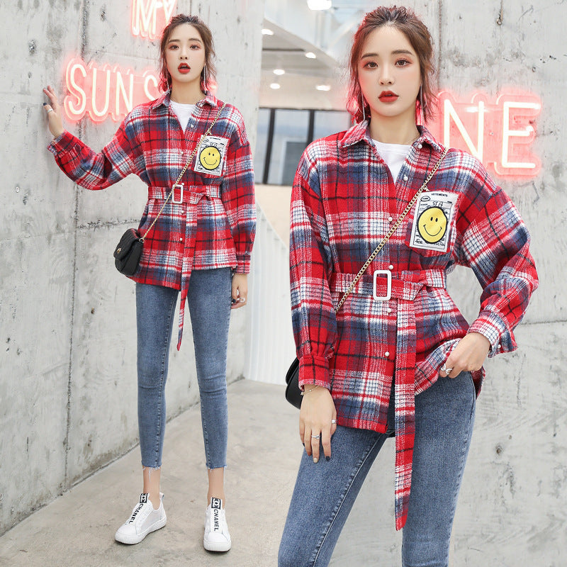 Tie two thick plaid shirts Saor Style