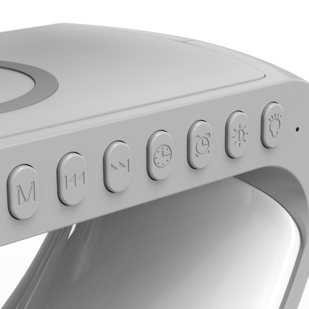 New Intelligent G Shaped LED Lamp Bluetooth Speake Wireless Charger Atmosphere Lamp App Control For Bedroom Home Decor GND Products