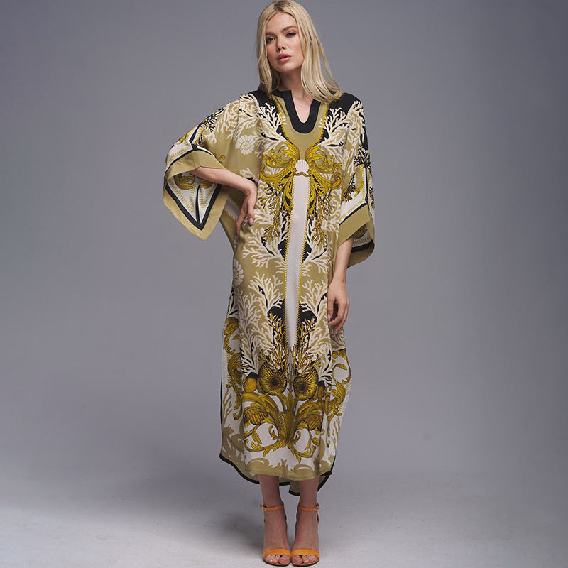 Women's New Polyester Beach Dress Saor Style