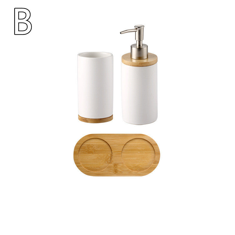 Household Ceramic Soap Dispenser and Cup