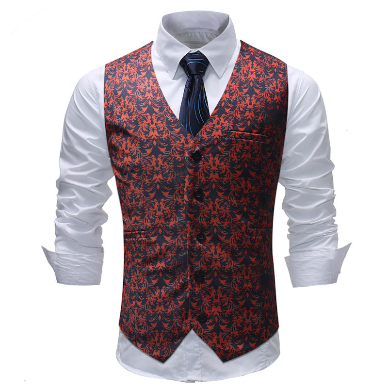 Men's Casual Men's Suit Vest Formal Wear Wedding Saor Style