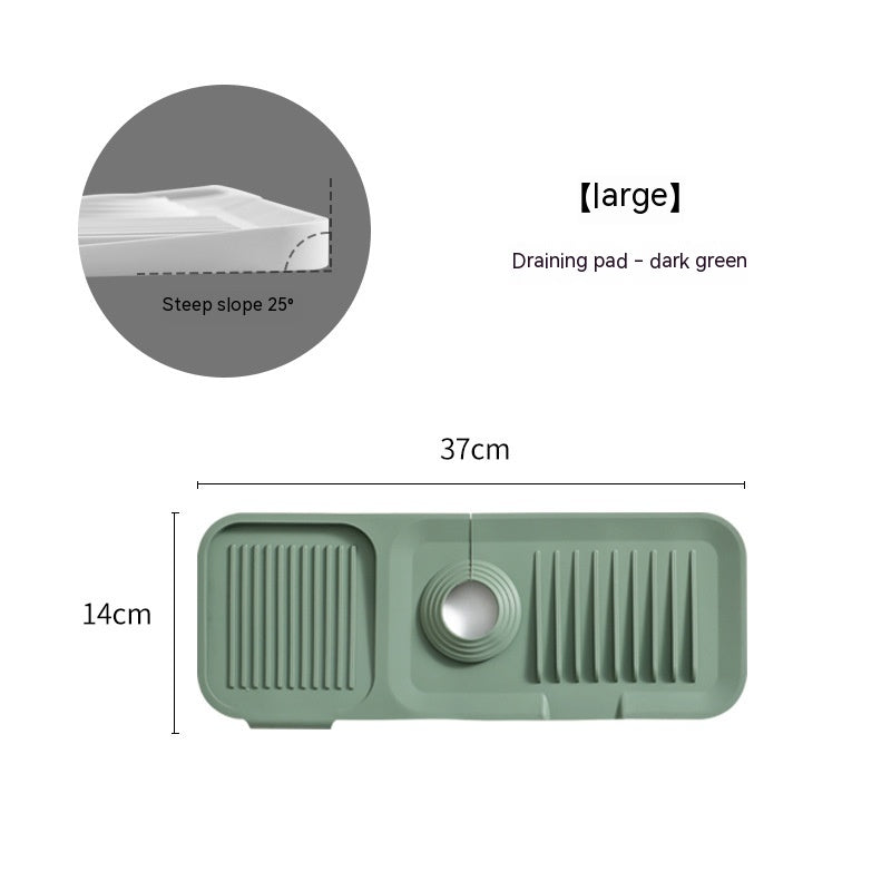 Silicone Faucet Pad Kitchen Gadgets Bathroom Mat Anti-splash Drain Pad Faucet Bottom Waterproof Thickening GND Products