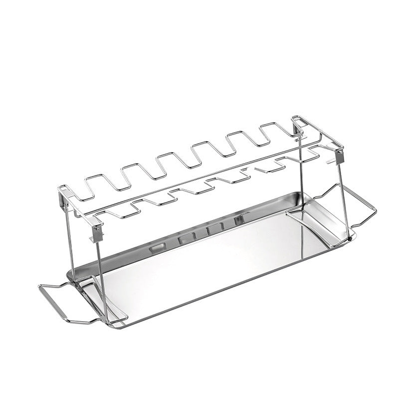 Stainless Steel Folding Portable Chicken Leg Rack Barbecue Tool Set BBQ Barbecue Barbecue Rack GND Products