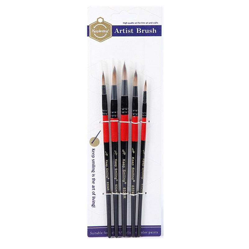 Art Supplies Acrylic Oil Painting Golden Tube White Rod Brush Set GND Products