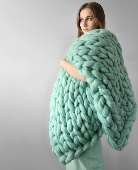 Nordic Thick Wool Hand-woven Blanket Saor Style
