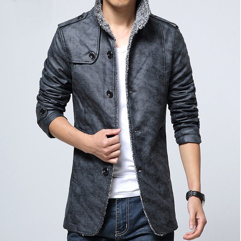 Men's casual leather jacket Saor Style