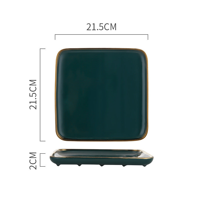 Square Decorative Ceramic Tableware