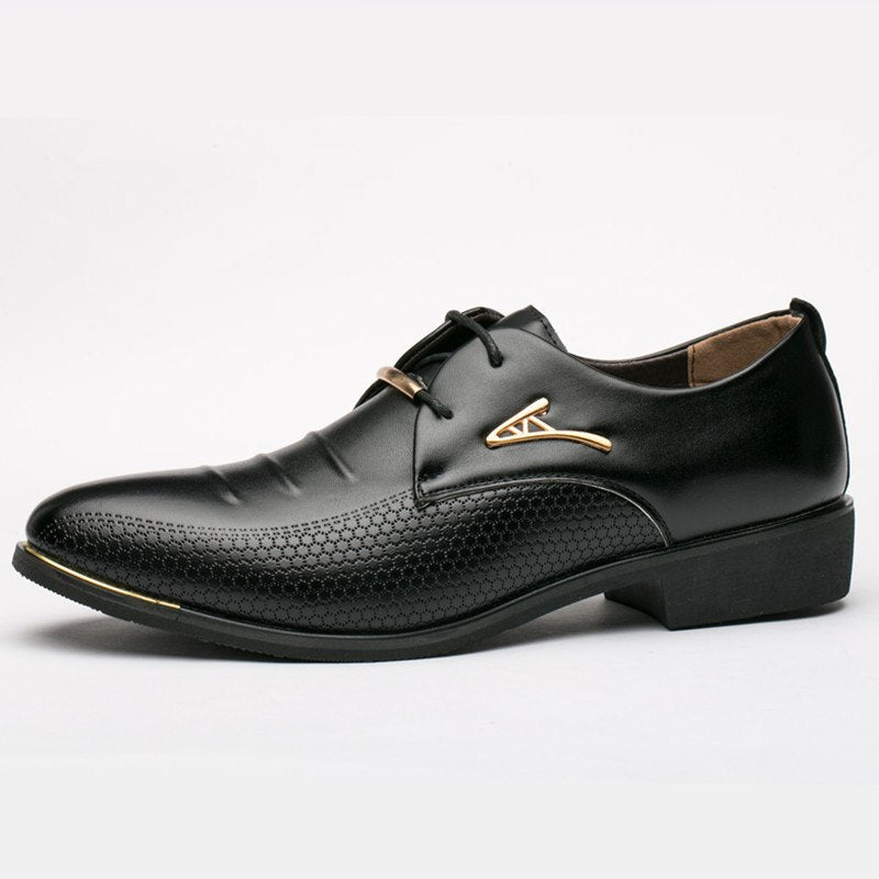 luxury Brand Classic Man Pointed Toe Dress Shoes Mens Patent Leather Black Wedding Shoes Oxford Formal Shoes Big Size fashion Saor Style