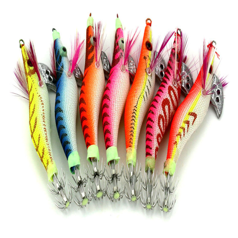 8cm shrimp fake bait 7.4g noctilucent bait bait bait wooden shrimps squid hook plastic bionic bait GND Products