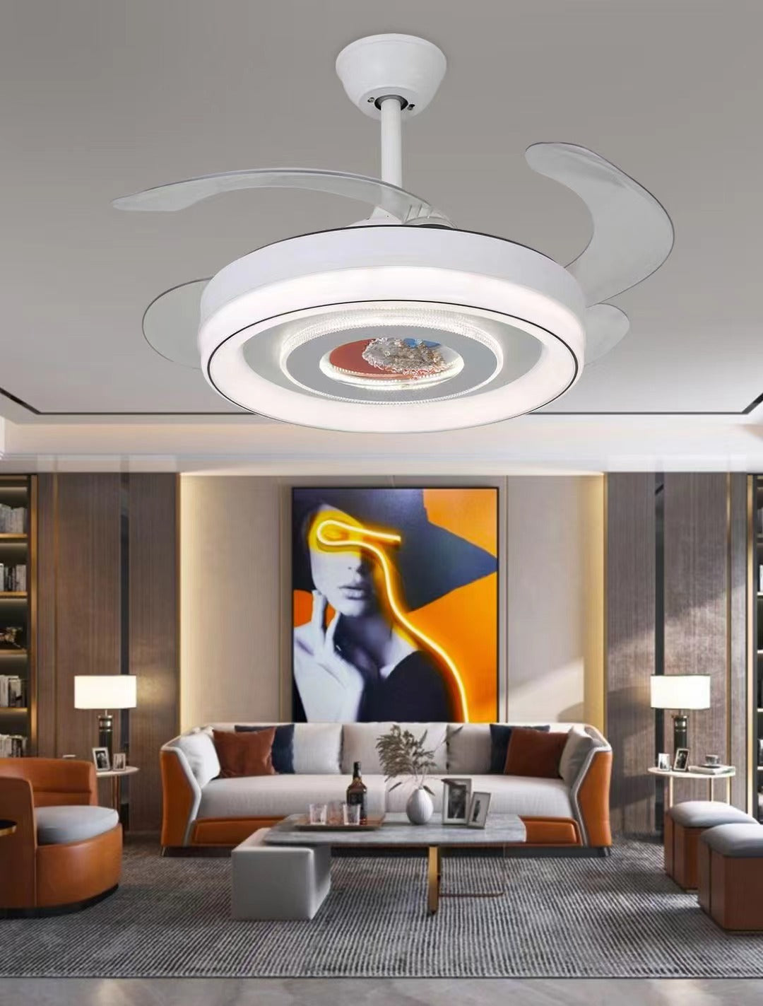 Nordic Ceiling Simple Household Invisible Fan Light GND Products