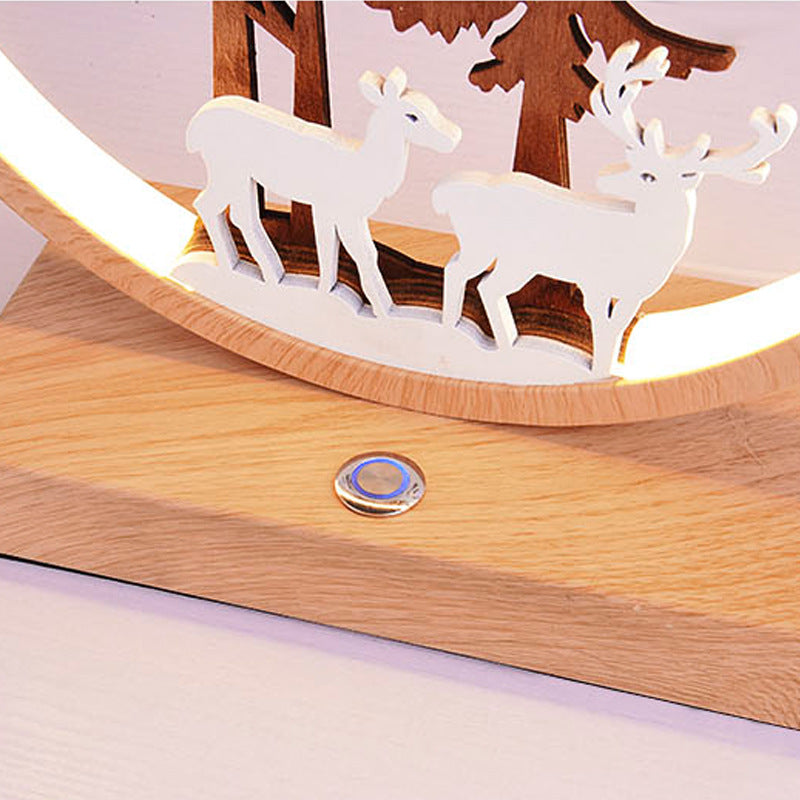 Deer in the Forest led desk lamp
