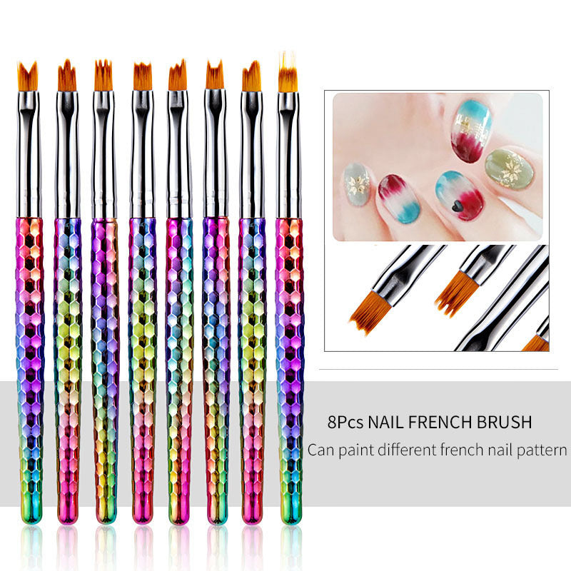 8Pcs set of painted nail art flower brush petal pen GND Products