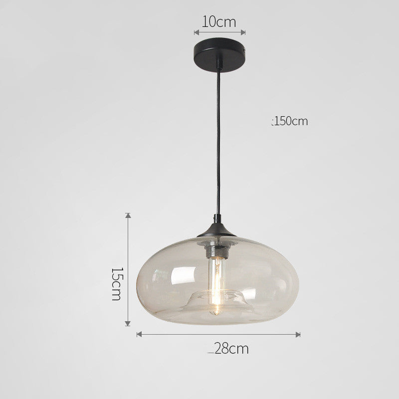 Modern Loft Pendant Lamp Glass Hanging Light Fixture