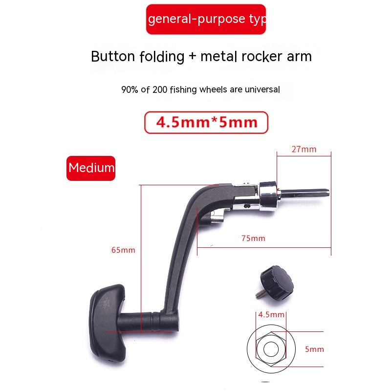 Metal Fishing Wheel Foldable Handle Rocker Arm GND Products