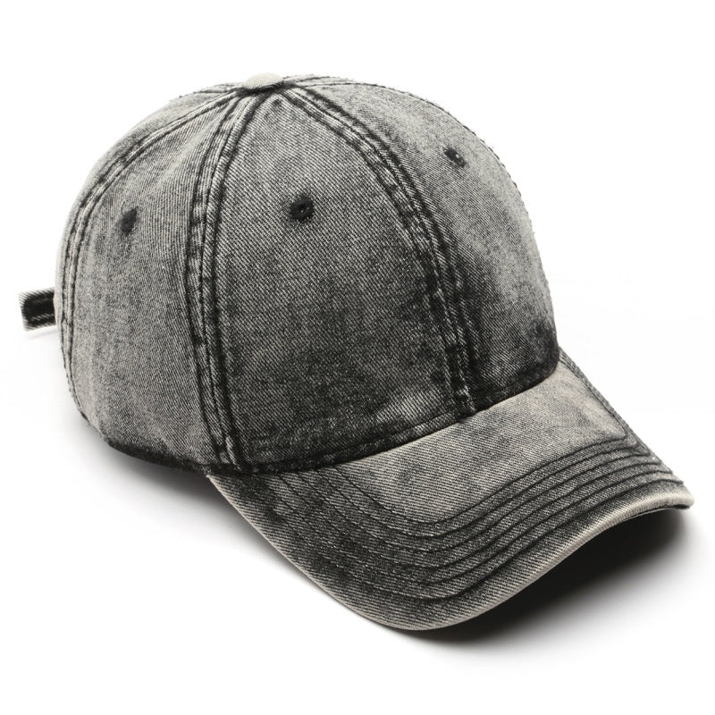 Washed Denim Solid Color Light Board Baseball Cap