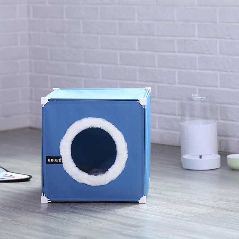 Winter Warm Pet House Double-Storey Pet Villa Fully Enclosed Saor Style